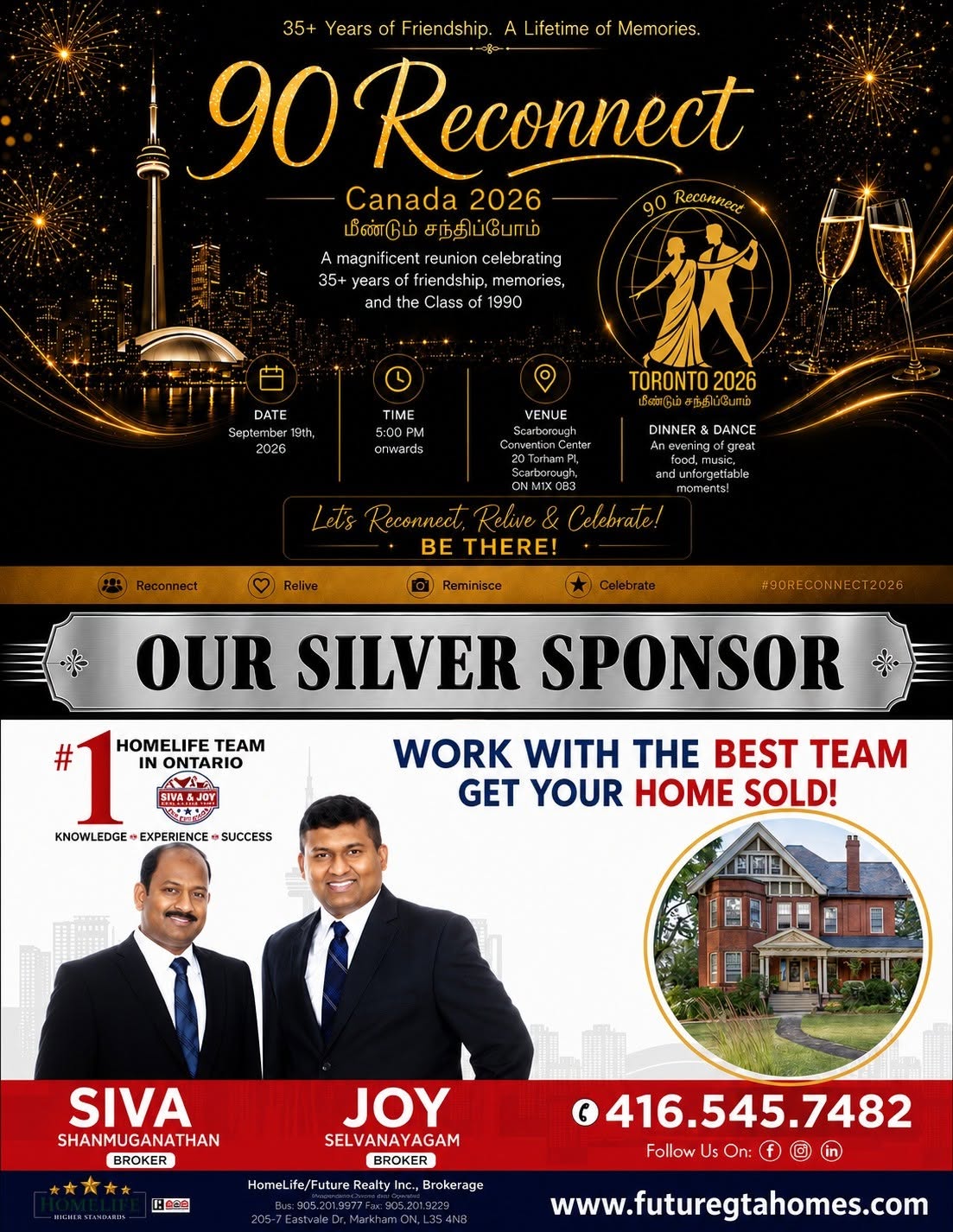 Siva & Joy — HomeLife/Future Realty Inc. — Silver Sponsors